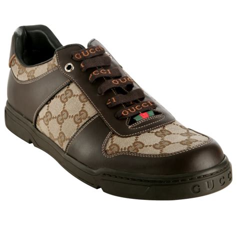 gucci logo sneakers brown|brown Gucci sneakers men.